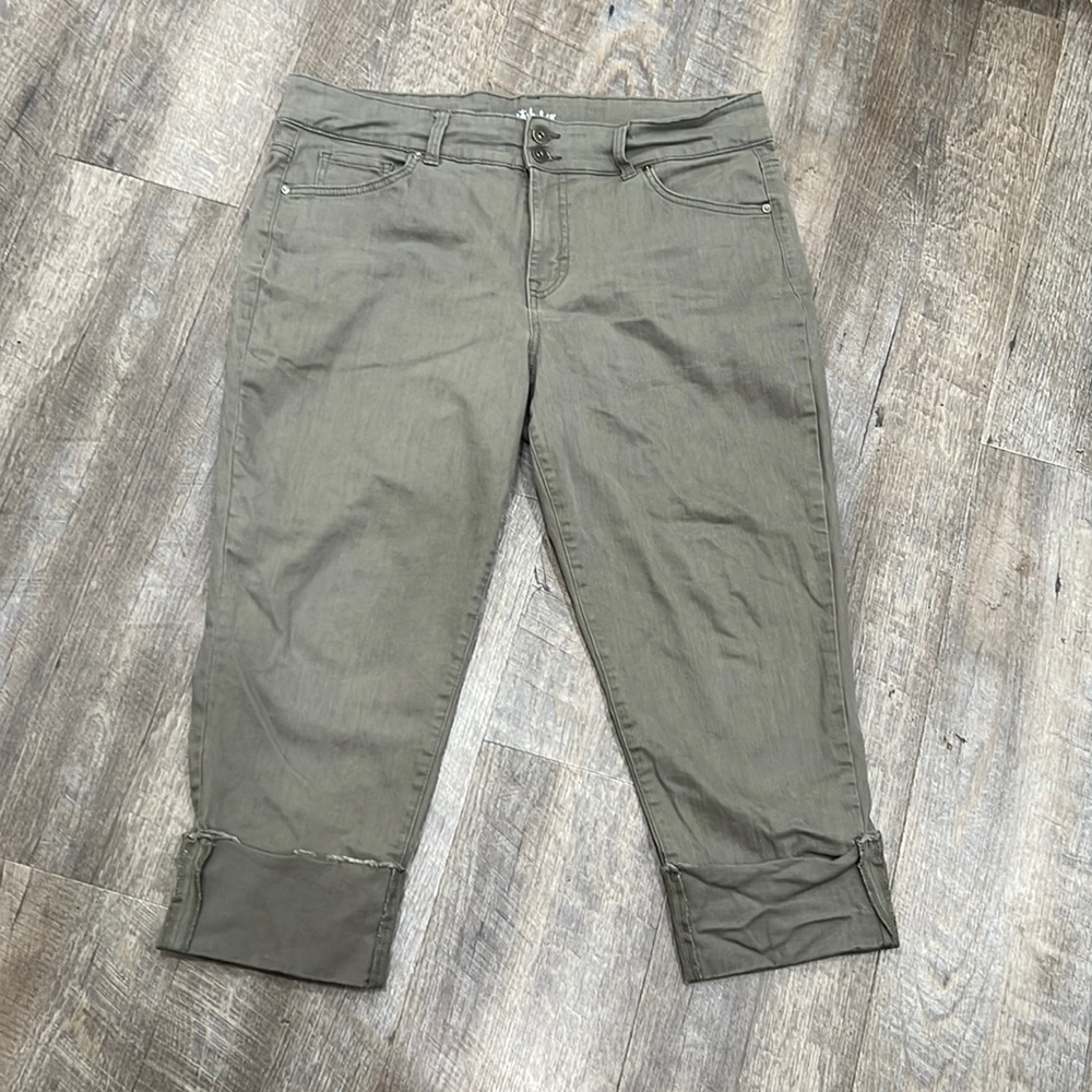 Style & Co From Macy’s Capri Olive Green Jeans